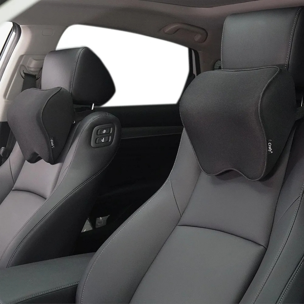 by Crofty/Amazon - Black Car Neck Pillows